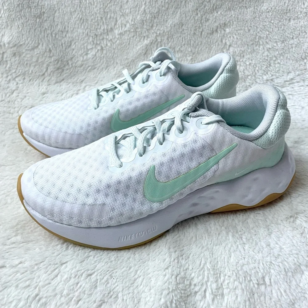 Nike Renew Ride 3 White/Mint Athletic Shoes